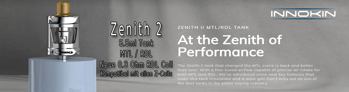 Innokin Zenith 2 Verdampfer mit 5.5ml Liquid Tank - im Lofertis Shop