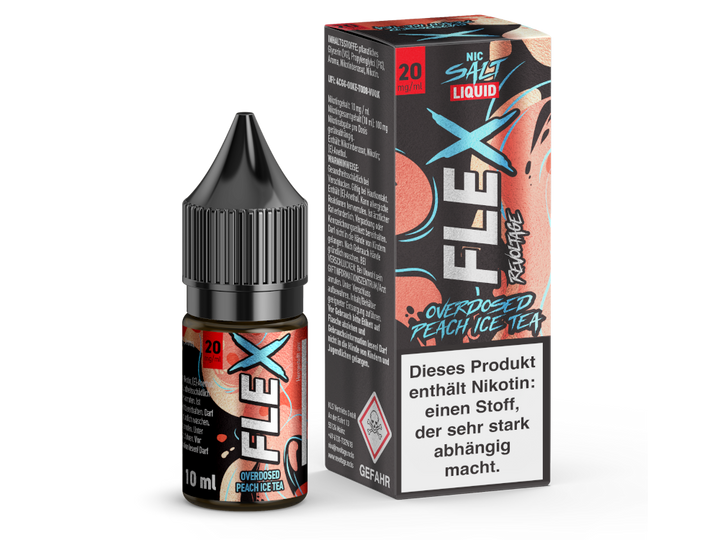 Revoltage FLEX Liquid - Overdosed Peach Ice Tea NicSalt