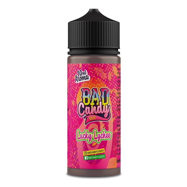 Lychee Liquid, Exotisches E-Liquid, Maracuja-Zitrone Aroma, Fruchtig-kühles Longfill, Deutsche Premium-Liquids, Cooling ohne Menthol, Vegan dampfen, Bad Candy Lucky Lychee.
