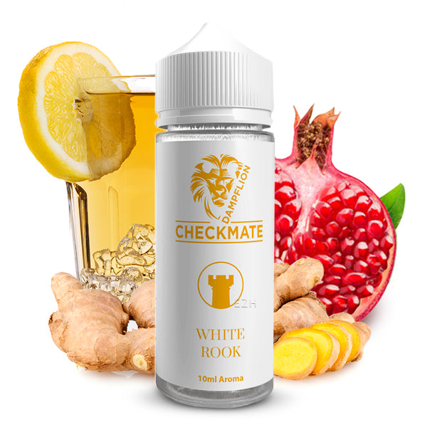 White Rook von Dampflion - Ginger und Granatapfel mit einer kühlen Frische kombiniert. Dein LongFill Aroma zum mischen Deines eigenen  Liquids