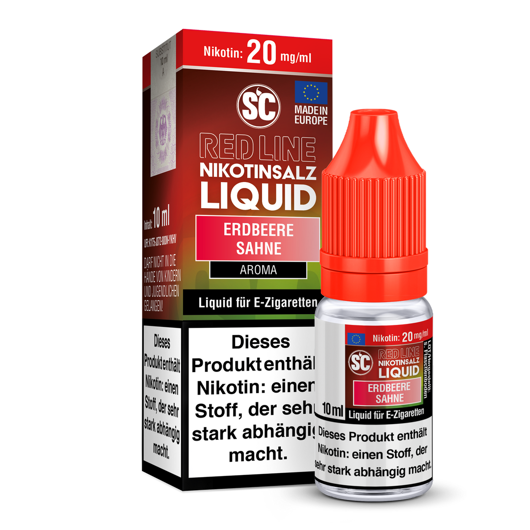 SC Red Line NicSalt Liquid - Erdbeere Sahne