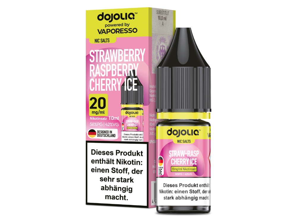 dojoliq - NicSalt Liquid - Strawberry Raspberry Cherry Ice