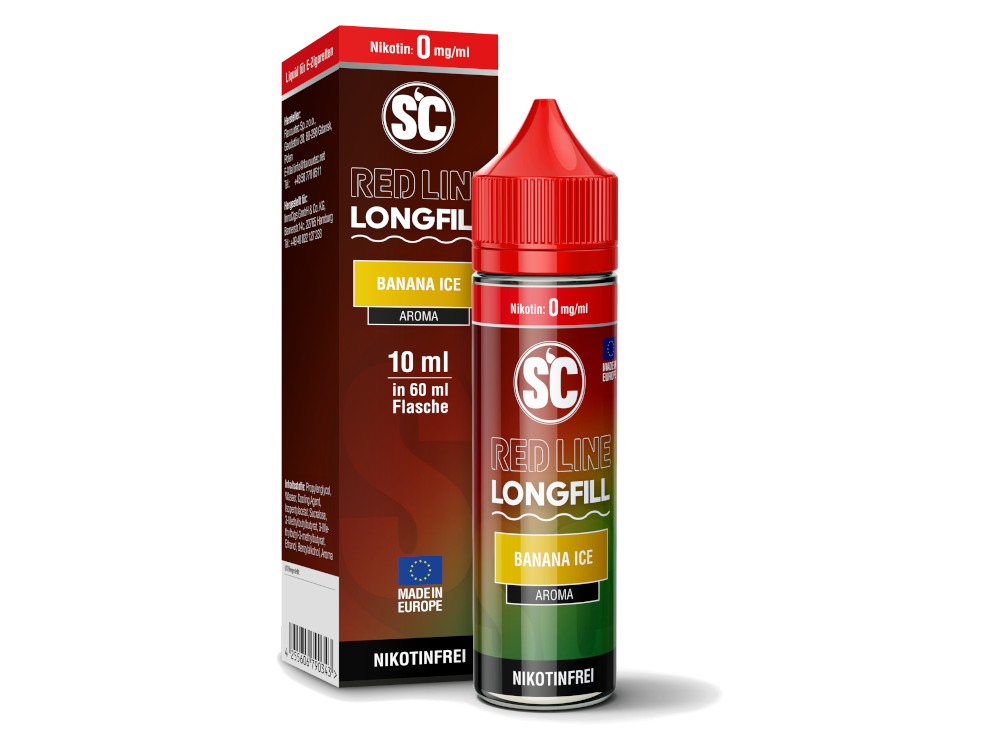 SC Red Line Longfill - Banana Ice in einer 60ml Flasche