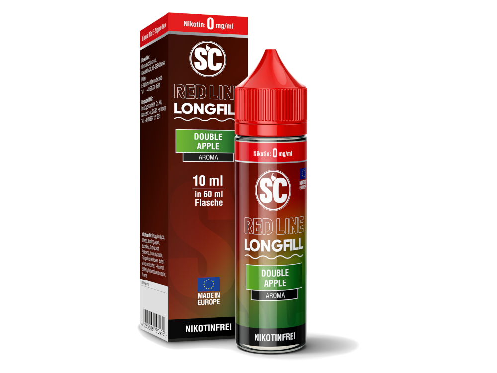 SC Red Line Double Apple als Longfill - 10ml Aroma in einer 60ml Flasche