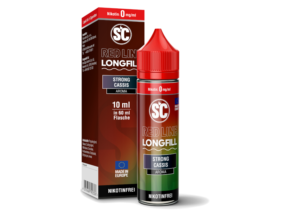 SC Red Line Strong Cassis - Longfill 10ml Aroma in einer 60ml Flasche