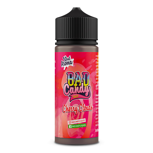 Kirsch Liquid, Sauerkirsche E-Liquid, Zitrus-Cooling Aroma, Fruchtig-frisches Longfill, Deutsche Premium-Liquids, Dunkle Kirsche Zitrone, Vegan dampfen, Bad Candy Cherry Cloud.
