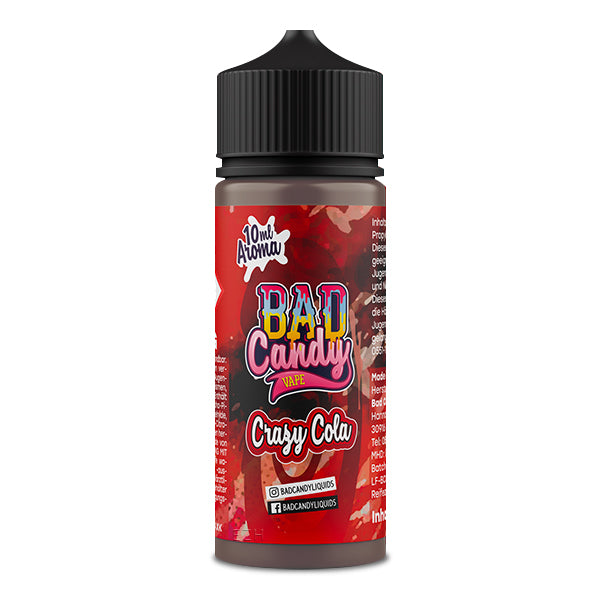 Cola Liquid, Kirsch-Cola E-Liquid, Erfrischungsgetränk Aroma, Koolada Longfill, Deutsche Premium-Liquids, Süß-würziges Aroma, Nikotin selbst mischen, Bad Candy Crazy Cola.