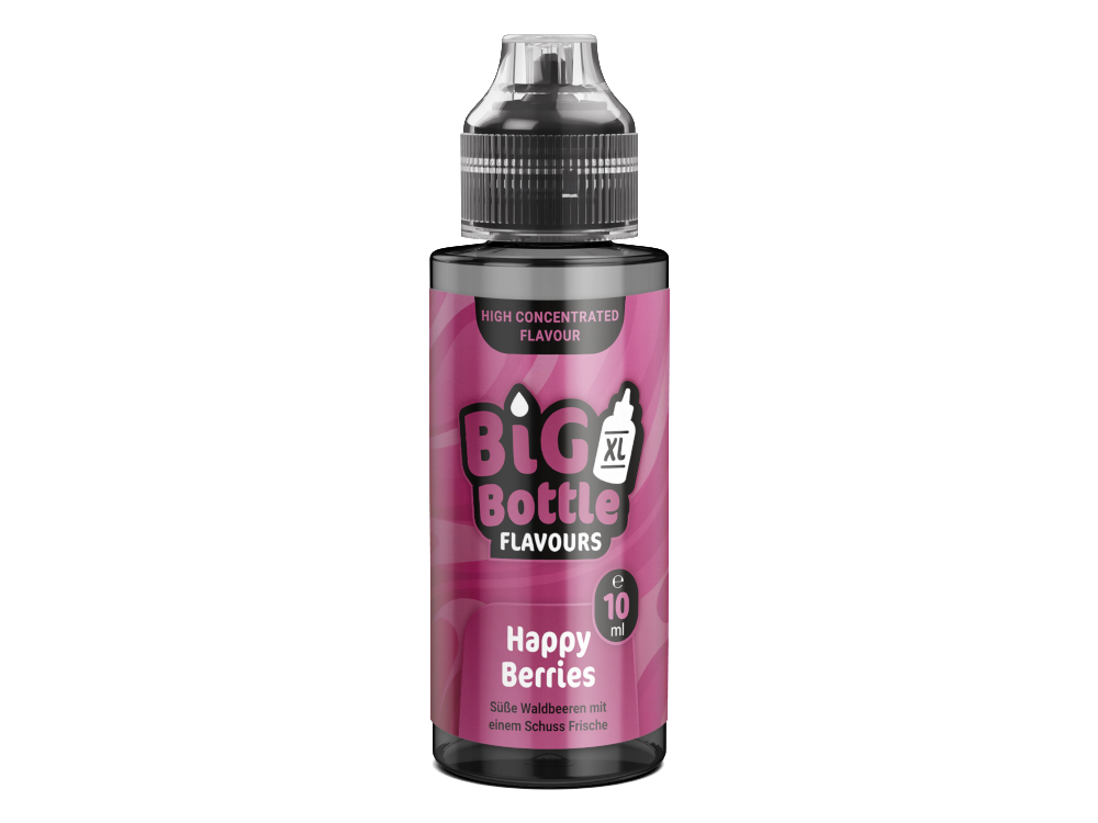 Waldbeeren Liquid, Dunkle Beeren E-Liquid, Beerig-kühles Aroma, Natürliches Longfill, Deutsche Premium-Liquids, Heidelbeere Brombeere Himbeere, Vegan dampfen, Big Bottle Happy Berries.