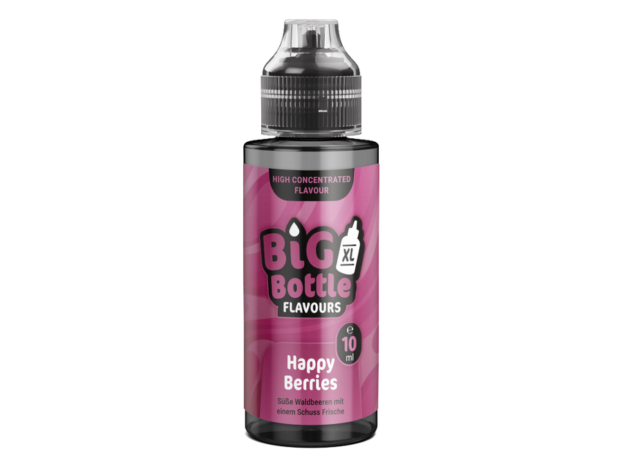 Waldbeeren Liquid, Dunkle Beeren E-Liquid, Beerig-kühles Aroma, Natürliches Longfill, Deutsche Premium-Liquids, Heidelbeere Brombeere Himbeere, Vegan dampfen, Big Bottle Happy Berries.