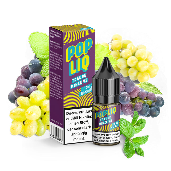 POPLIQ Nikotinsalz Liquid - Traube Minze