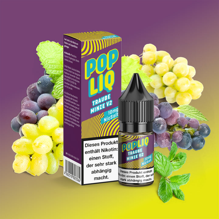 POPLIQ Nikotinsalz Liquid - Traube Minze