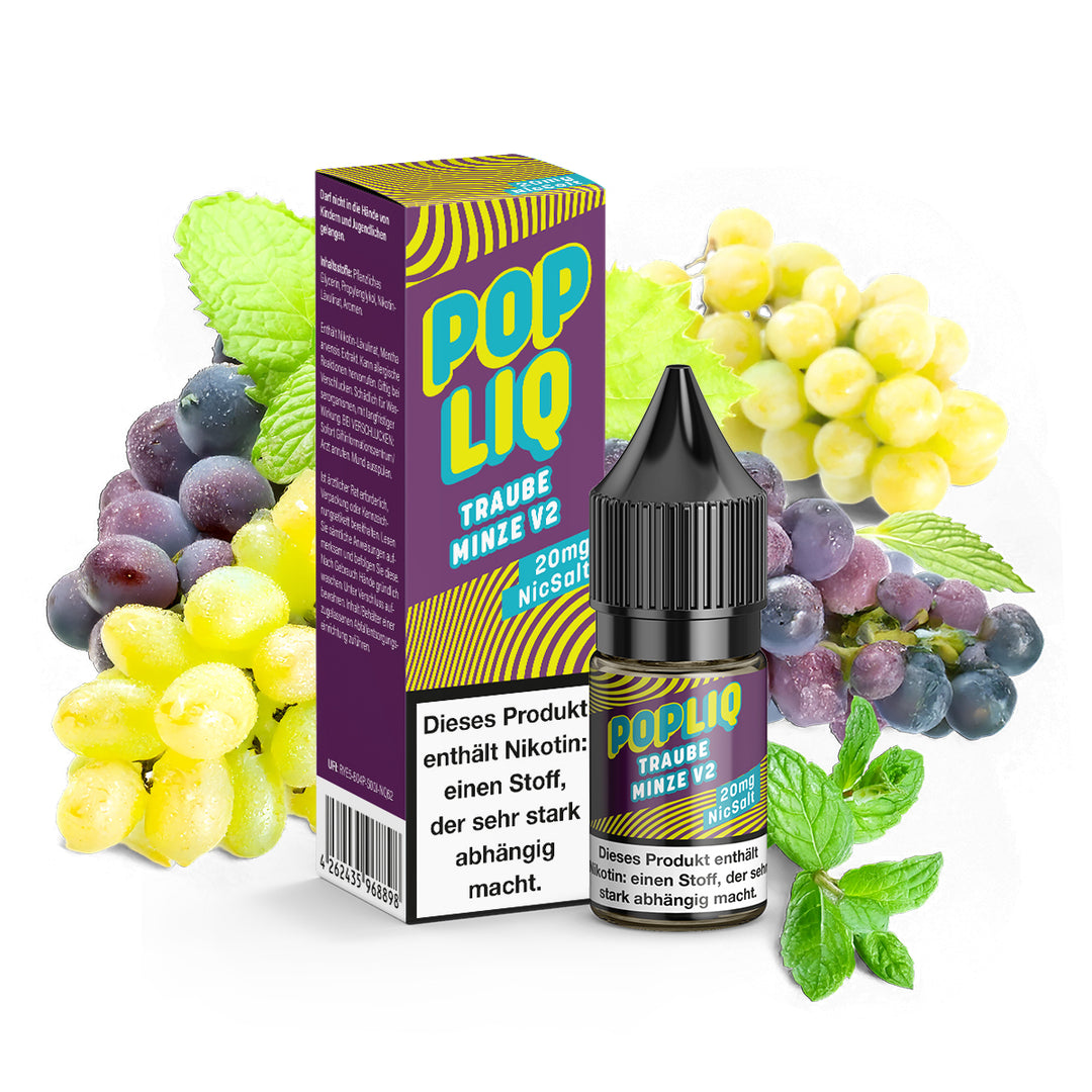 POPLIQ Nikotinsalz Liquid - Traube Minze