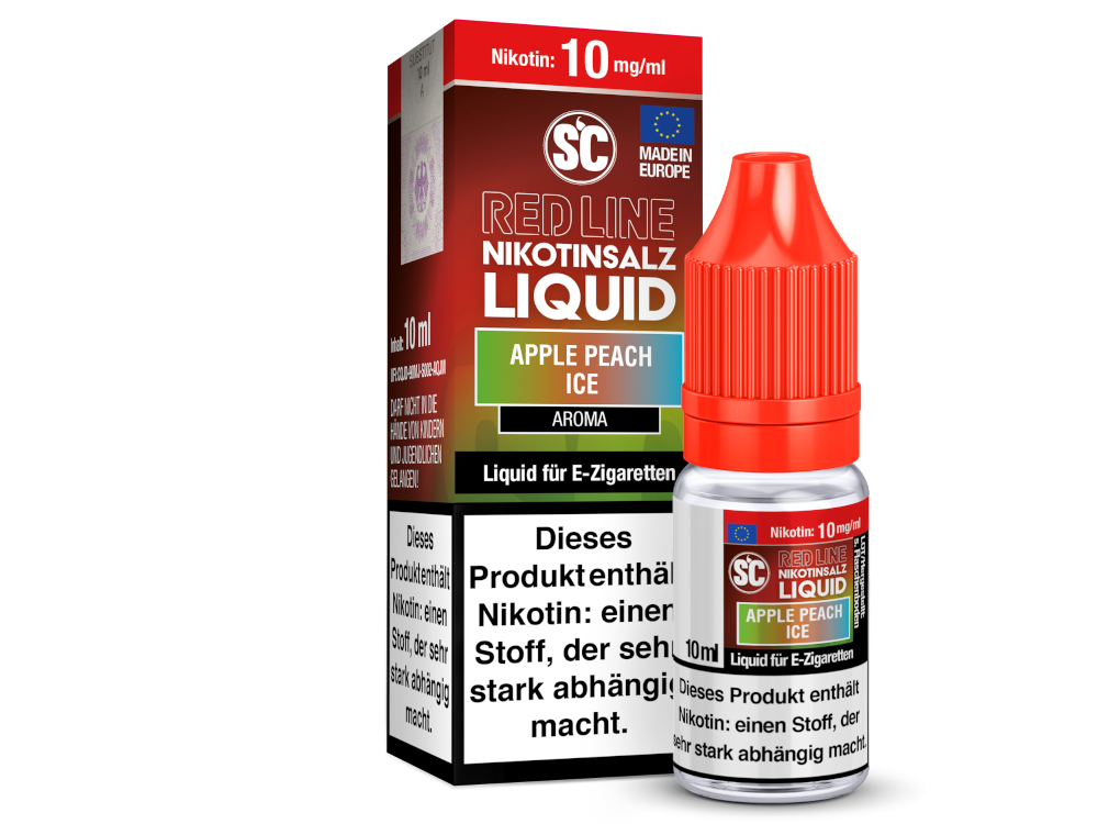 SC Red Line Apple Peach Ice, Overdosed Liquid, Apfel Pfirsich Liquid, Nikotinsalz 20mg, Intensives Pod Liquid, SC Red Line kaufen